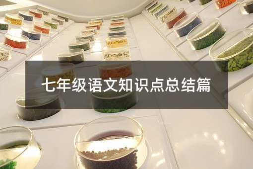 七年级语文知识点总结篇