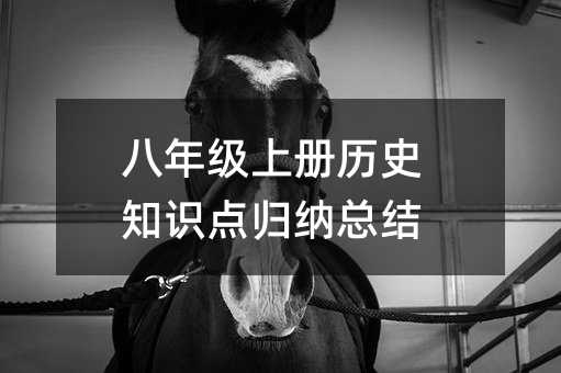八年级上册历史知识点归纳总结