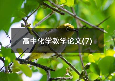 高中化学教学论文(7)