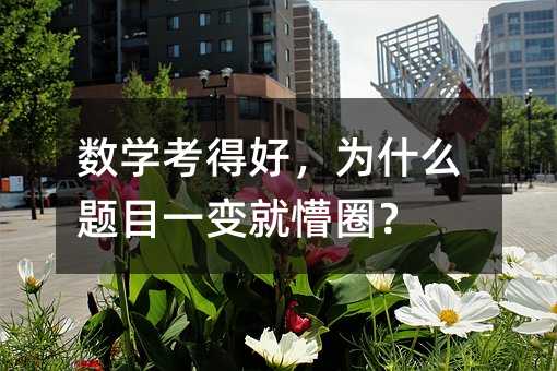 数学考得好,为什么题目一变就懵圈?
